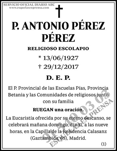 Antonio Pérez Pérez